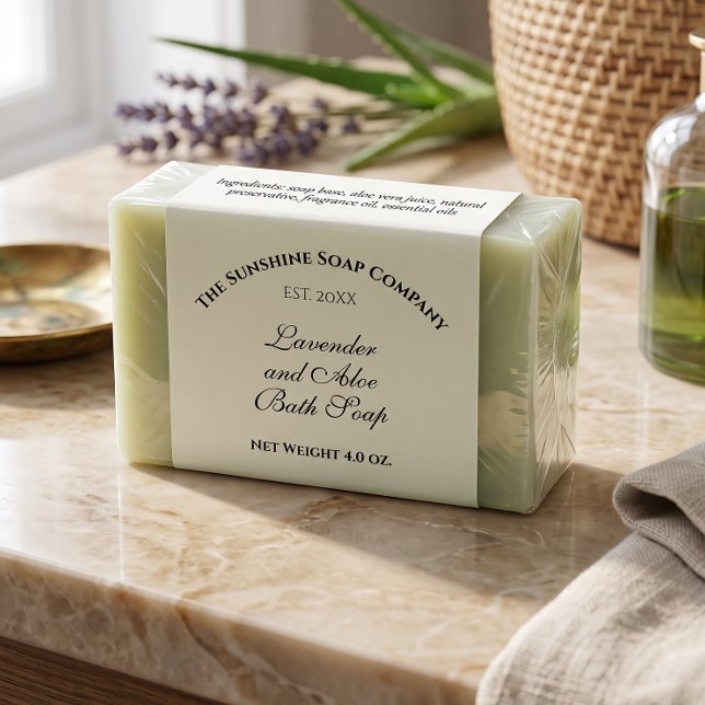 Year Established White Soap Packaging Label (Creator Uploaded)