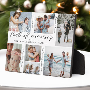 Year Full of Memories Photo Collage & Highlights Plaque