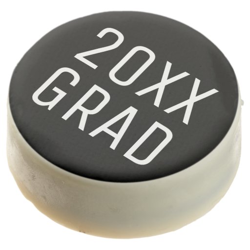 YEAR Grad Modern Black White Chocolate Covered Oreo