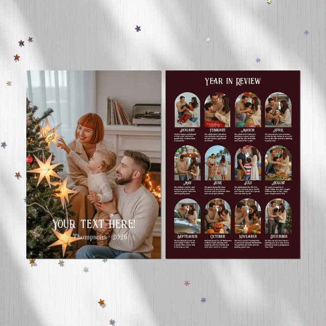 Year in Review 12 Photo Family Holiday Card (Year in Review 12 Photo Family Holiday Card)