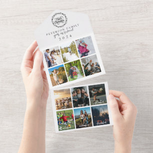 Year In Review 12-Photo Merry Christmas All In One Invitation