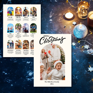 Year in Review 13 Photo Collage Custom Greetings Announcement