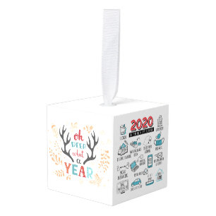 Year In Review 2020 Lockdown Activities Keepsake Cube Ornament