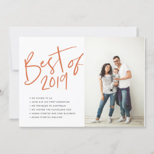 Year in Review Best in Year Red Holiday Card