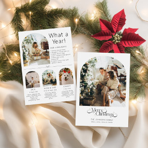 Year in Review Christmas Holiday Card What a Year,