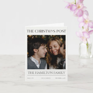 Year In Review Christmas Newspaper 6 Photos Folded Card