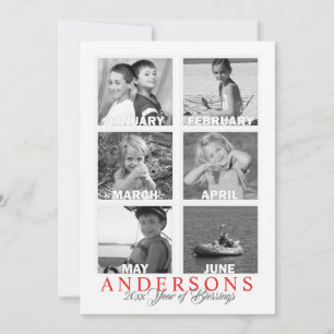 Year in Review Double Sided Multi Photo Card