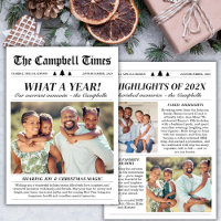 Year in Review Family Newsletter Christmas Photo