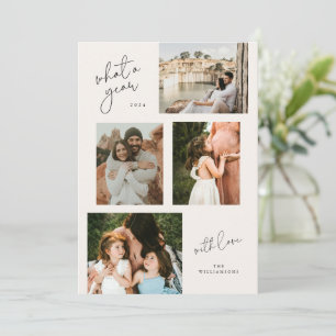 Year in Review Holiday Family Collage Photo Card