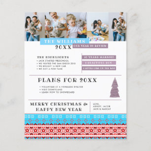 Year in Review Letter Family Christmas Flyer