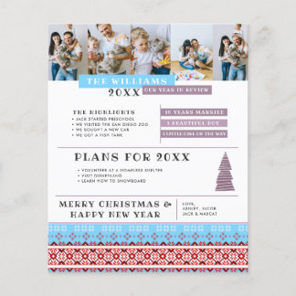 Year in Review Letter | Family Christmas Flyer