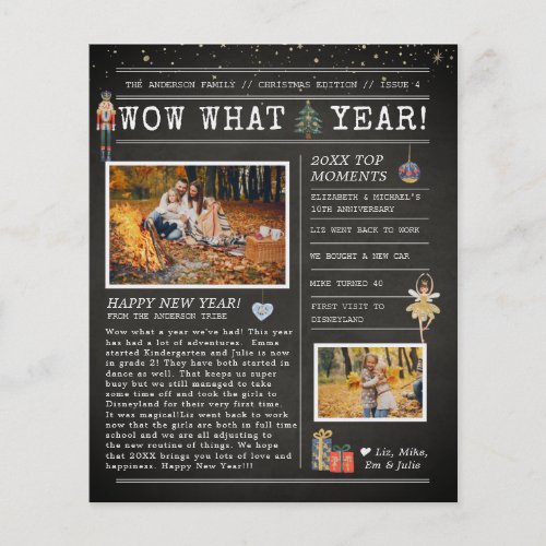 Year in Review Letter  Family Christmas Flyer