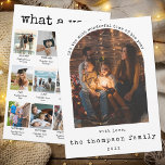 Year In Review Minimalist Photo Christmas Collage Holiday Card<br><div class="desc">Capture your family's highlights with the Year In Review Minimalist Photo Christmas Collage Holiday Card. Perfect for those looking to share their year in a beautiful and meaningful way, this card doubles as a family Christmas newsletter and a festive greeting. The "What A Year" photo collage format allows you to...</div>
