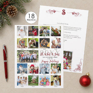 Year in Review Photo Collage Christmas Letter Flyer