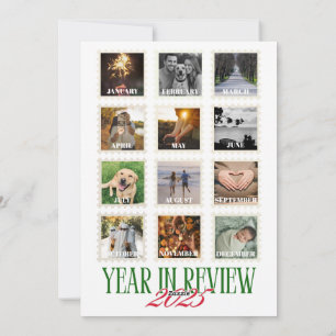 Year in Review Stamp Christmas Card