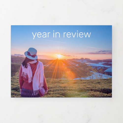 Year in review text and photo Tri_Fold holiday card