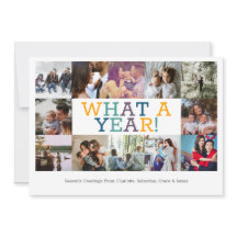 Year In Review Twelve Photo Personalized Christmas