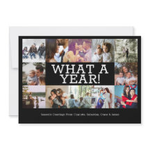 Year In Review Twelve Photo Personalized Christmas