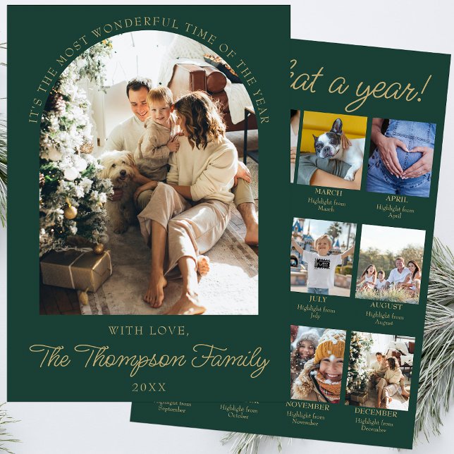 Year In Review What A Year Photo Christmas Collage Holiday Card (Creator Uploaded)