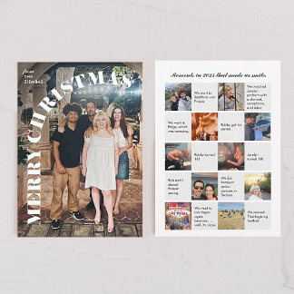 Year in Review What a Year Photo Collage Christmas Holiday Card