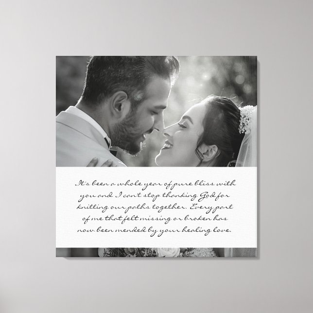 Year of Bliss Wedding Anniversary - Canvas (Front)