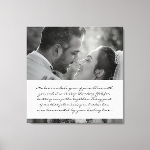 Year of Bliss Wedding Anniversary - Canvas Print
