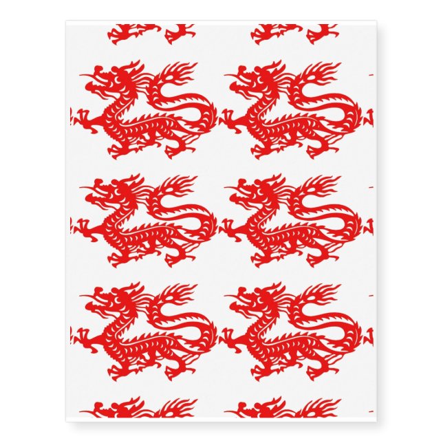 "Year Of Dragon Tattoo" Temporary Tattoos (Front)