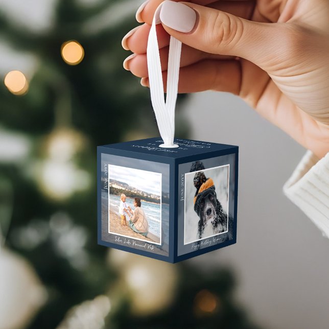 Year of Moments Family Photo Memory Keepsake Cube Ornament (Year of Moments Family Photo Memory Keepsake Cube Ornament)