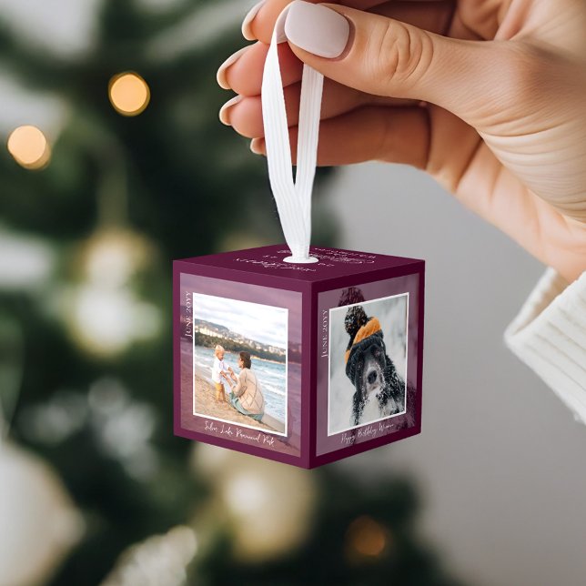 Year of Moments Family Photo Memory Keepsake Cube Ornament (Year of Moments Family Photo Memory Keepsake Cube Ornament)