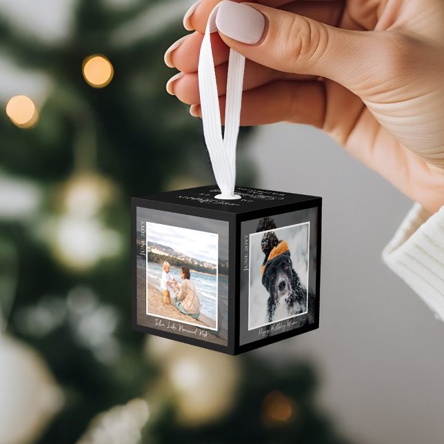 Year of Moments Family Photo Memory Keepsake Cube Ornament (Year of Moments Family Photo Memory Keepsake Cube Ornament)