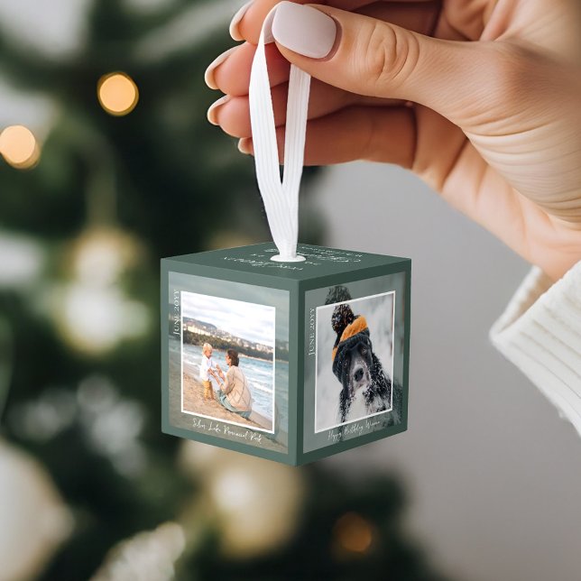 Year of Moments Family Photo Memory Keepsake Cube Ornament (Year of Moments Family Photo Memory Keepsake Cube Ornament)