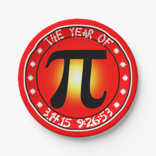 Year of Pi 3/14/15 9:26:53 Paper Plates