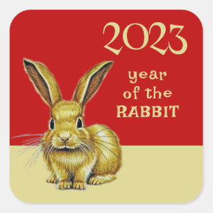 Happy New Year Of The Rabbit Chinese Zodiac Rabbit 2023 Sticker for Sale  by taogiauco