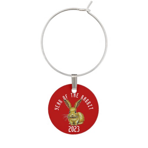 Year of Rabbit Chinese New Year 2023  Wine Charm