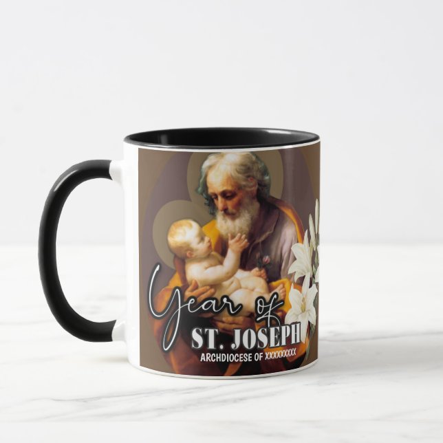 YEAR OF ST. JOSEPH CATHOLIC PERSONALIZED MUG (Left)