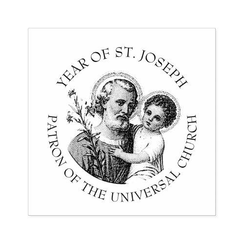 YEAR OF ST JOSEPH CHILD JESUS RELIGIOUS RUBBER STAMP