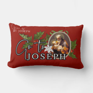 Year of St. Joseph Christmas Pope Pius IX Lumbar Pillow