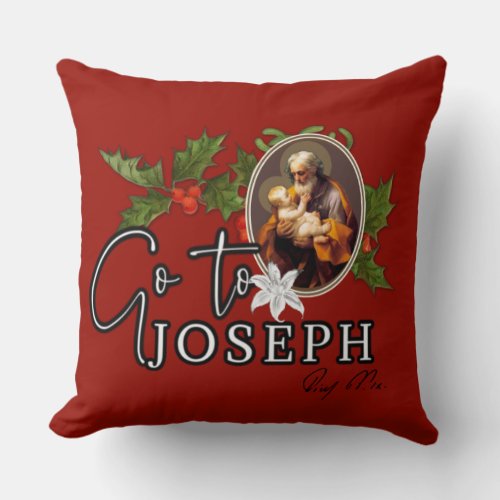 Year of St Joseph Christmas Pope Pius IX Throw Pillow