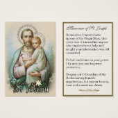 Year of St. Joseph Memorare Prayer Catholic (Front & Back)