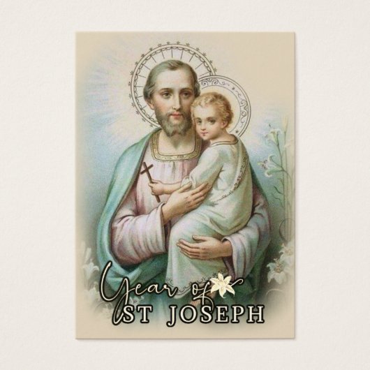 Year of St. Joseph Memorare Prayer Catholic (Front)