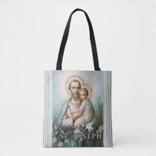 Year of St. Joseph Religious Catholic St. Joseph Tote Bag