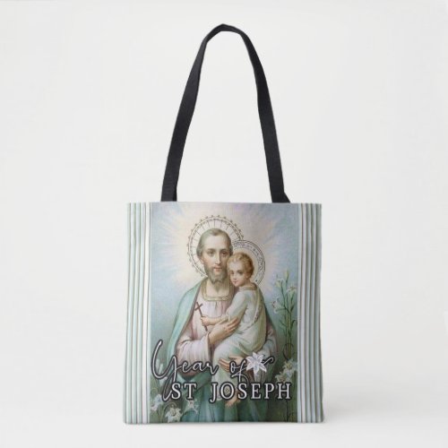 Year of St Joseph Religious Catholic St Joseph Tote Bag