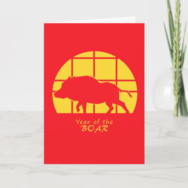 Year of the Boar Card (Front)