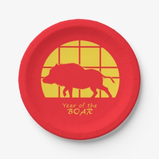 Year of the Boar Paper Plates