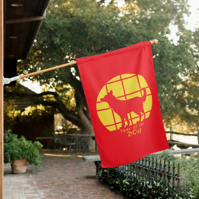 Year of the Dog House Flag (In SItu)