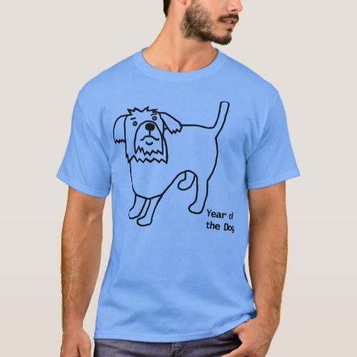Year of the Dog Outline T_Shirt