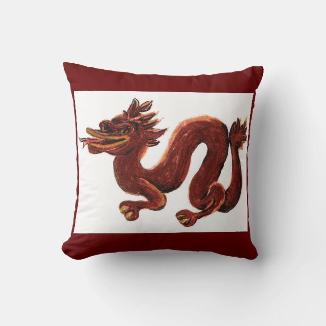 Year Of The Dragon 2012 American MoJo Pillow (Front)