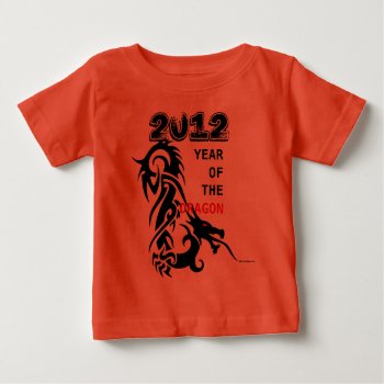 Year Of The Dragon 2012 Babygrow Organic Cotton Baby T-shirt by shirts4girls at Zazzle