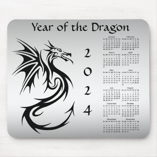 Year of the Dragon 2024 Calendar Mousepad
