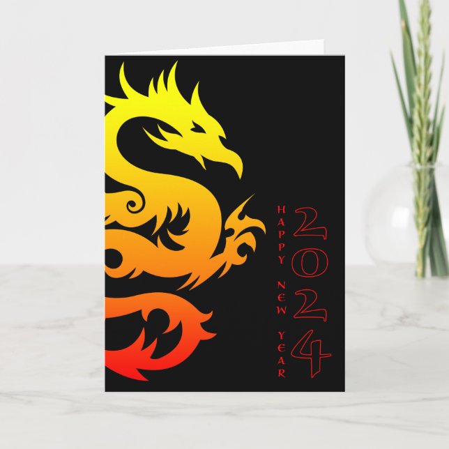 year of the dragon 2024 card (Front)